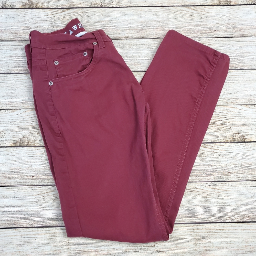 Hawks Bay Red Mens Slim Jeans